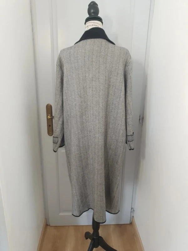 Manteau long souple / Veste fluide gris & noir Sweet Lady – Taille S / M (36 / 3 – photo 4